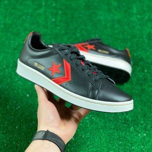 Converse Pro Leather Ox Low Top Mens Shoe Black Red 168871C NEW Sz M 9/WMNS 10.5